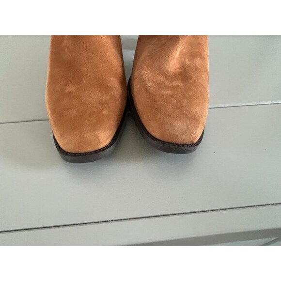 Aerosoles Womens Brown Suede High Block Heel Round Toe Liki Boots Size 9.5M - Picture 5 of 14